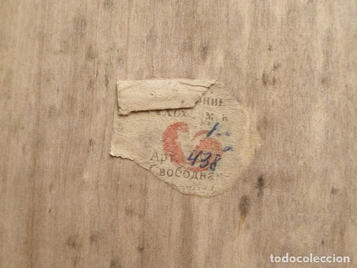 Antig&uuml;edades: TABLA DE MADERA PINTADA Y LACADA A MANO. RUSIA - Foto 3