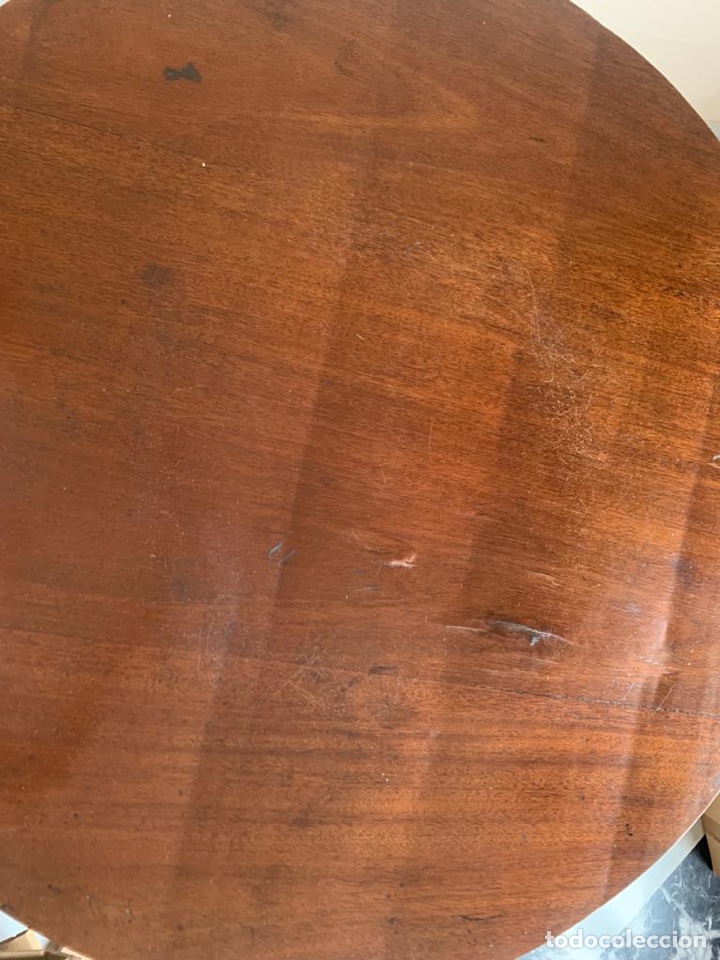 Antig&uuml;edades: MESA VELADOR ESTILO IMPERIO DE CAOBA - Foto 10