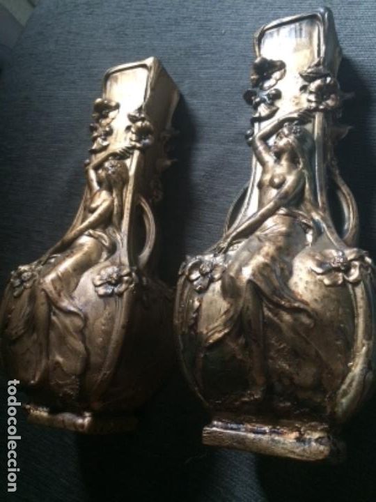 Antig&uuml;edades: Pareja jarrones modernistas - Foto 5