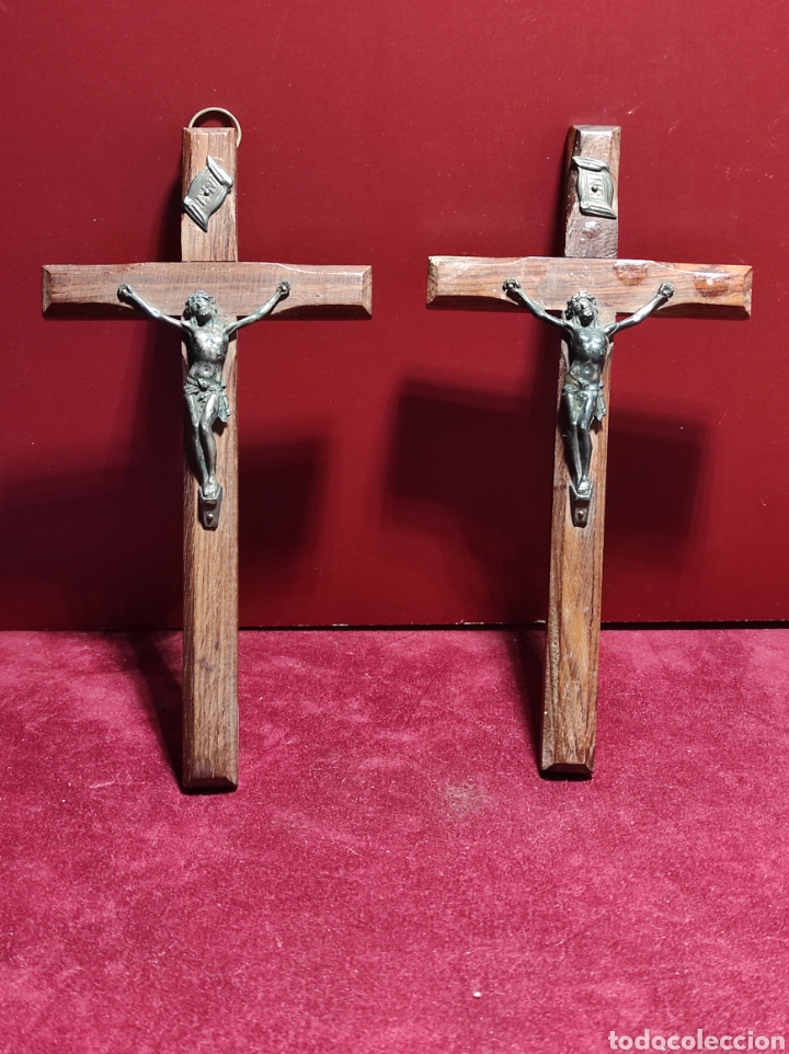 Antig&uuml;edades: Lote dos cruces de madera - Foto 2
