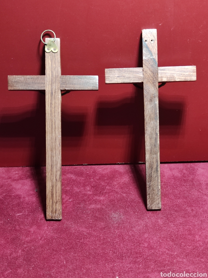 Antig&uuml;edades: Lote dos cruces de madera - Foto 3