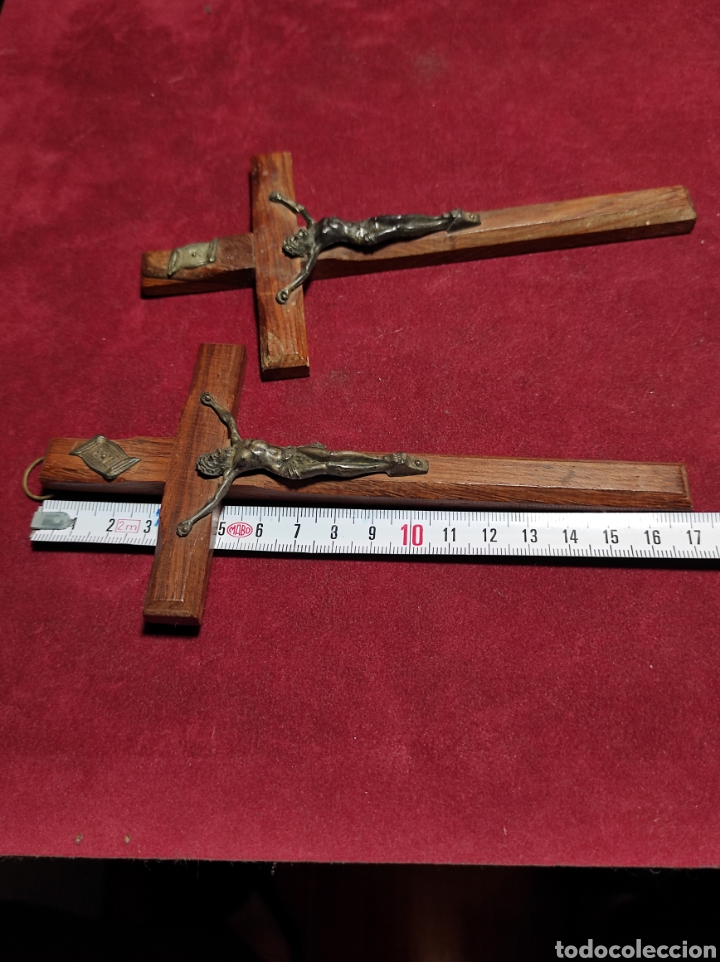 Antig&uuml;edades: Lote dos cruces de madera - Foto 4
