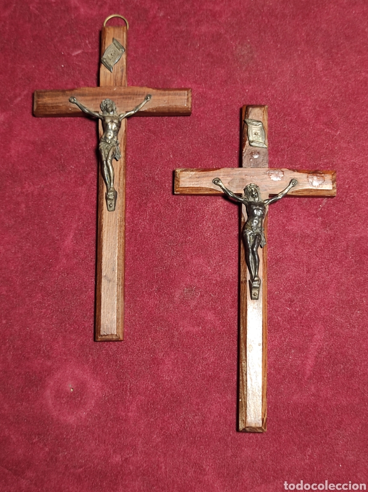 Antig&uuml;edades: Lote dos cruces de madera - Foto 1