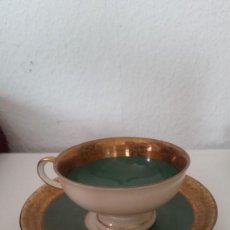 Antigüedades: ANTIGUA TAZA DE CAFE PINTADA A POLVO ORO 24K PORCELANA BAVARIA JOHAM SELTIMANN