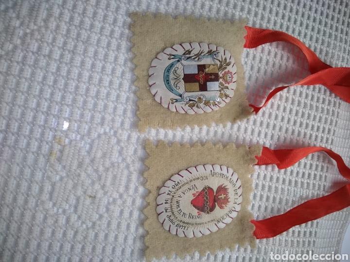 Antig&uuml;edades: ESCAPULARIO APOSTOLADO DE LA ORACION. PIO IX - Foto 3
