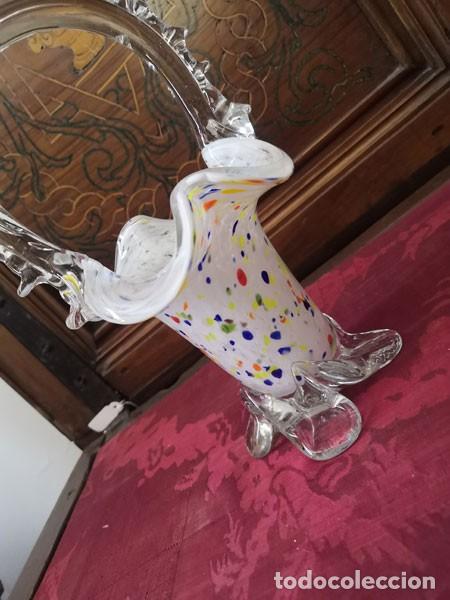 Antig&uuml;edades: CESTA DE CRISTAL DE MURANO - Foto 4