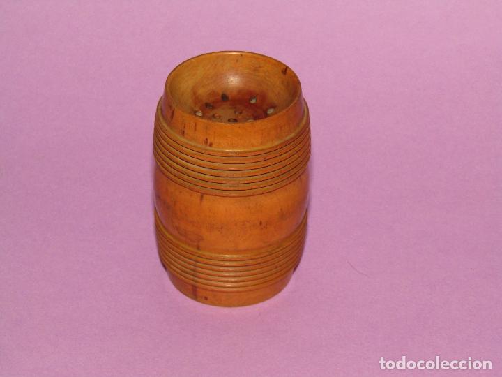 Antig&uuml;edades: Antiguo Salero de Madera Maciza - Foto 5
