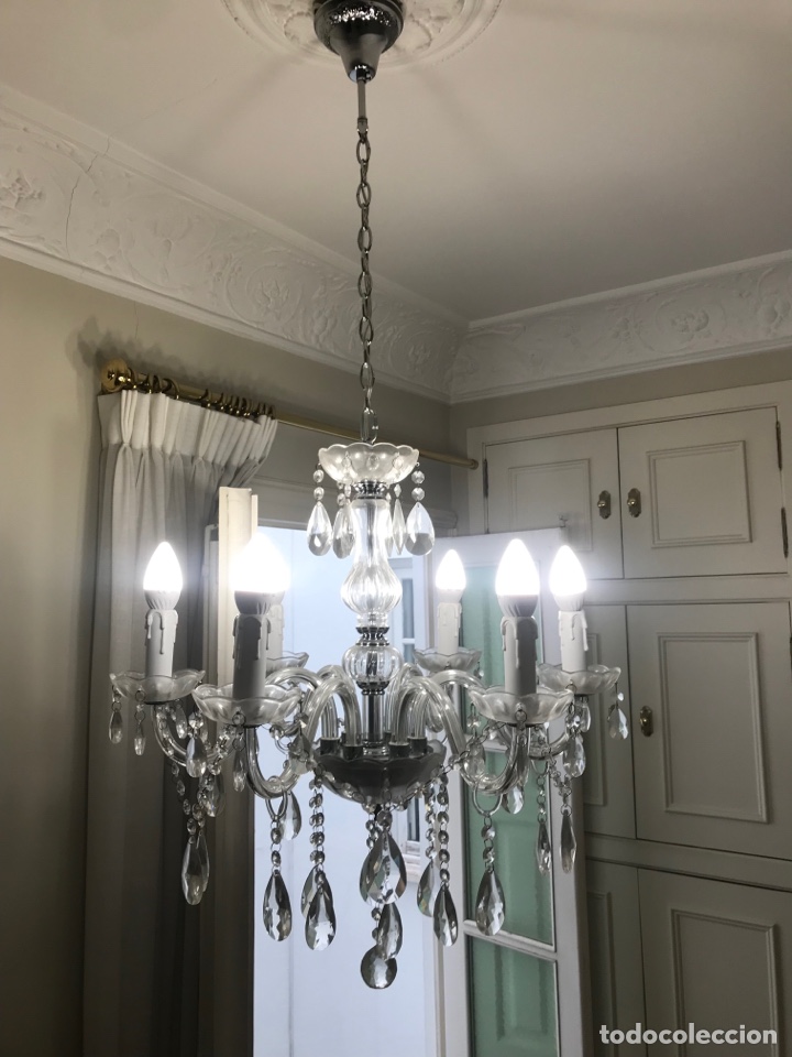 Antig&uuml;edades: L&aacute;mpara Cristal - Foto 8