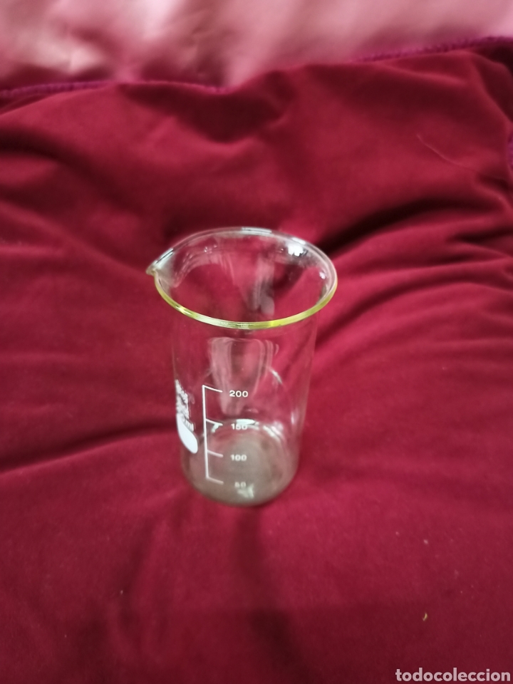 antigua jarra medidora farmacia cristal - Compra venta en todocoleccion