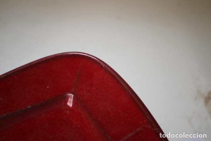 Antig&uuml;edades: bandeja de cramica roja - Foto 3