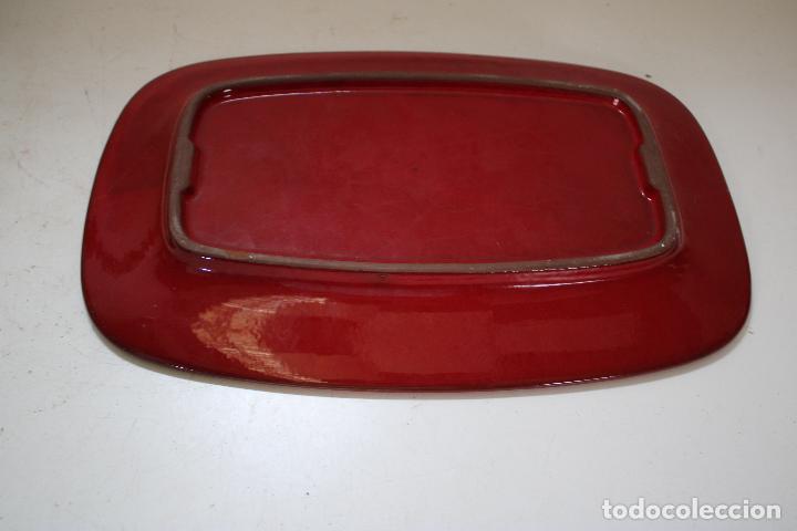 Antig&uuml;edades: bandeja de cramica roja - Foto 5