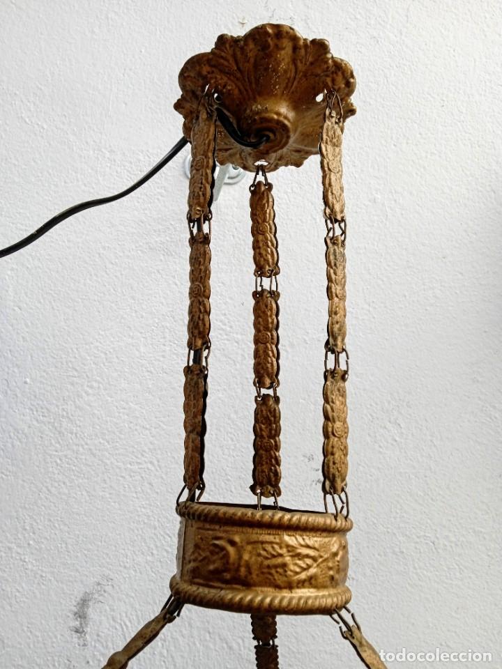 Antig&uuml;edades: L&aacute;mpara antigua de techo - Foto 7