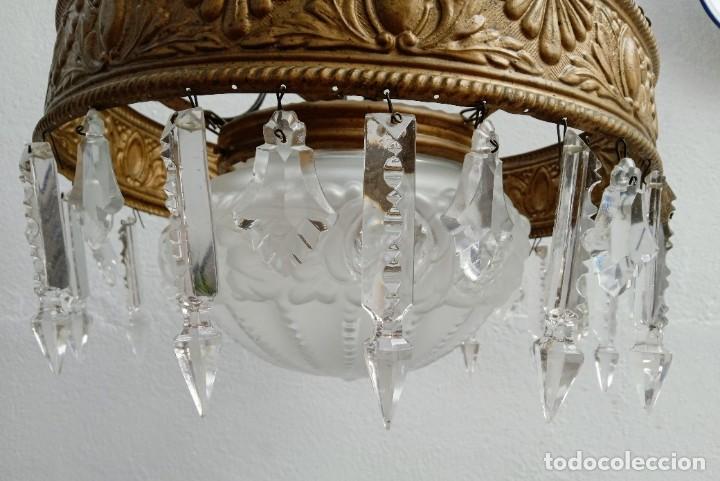 Antig&uuml;edades: L&aacute;mpara antigua de techo - Foto 9