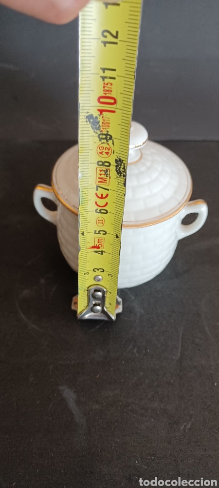 Antig&uuml;edades: Tarrito de LIMOGES.para Cr&egrave;me Br&ucirc;l&eacute;e.1900 - Foto 5