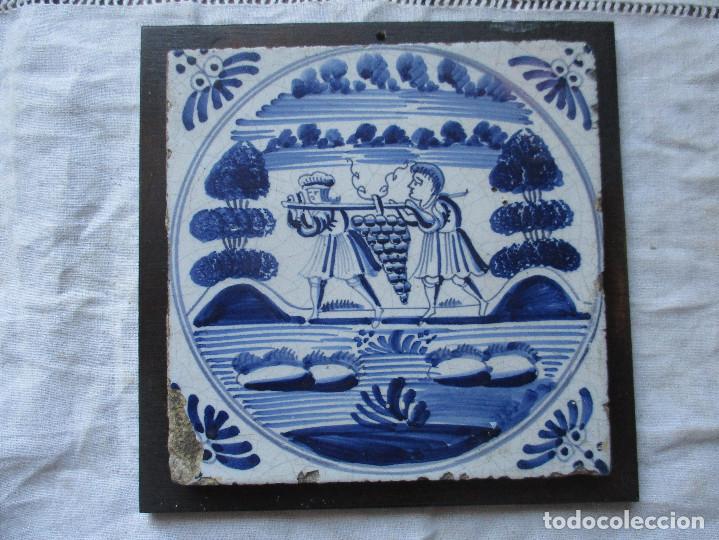 Antig&uuml;edades: Azulejo Delft siglo XVIII - Foto 1