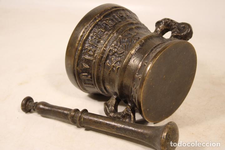 Antig&uuml;edades: antiguo almirez de bronce - Foto 4