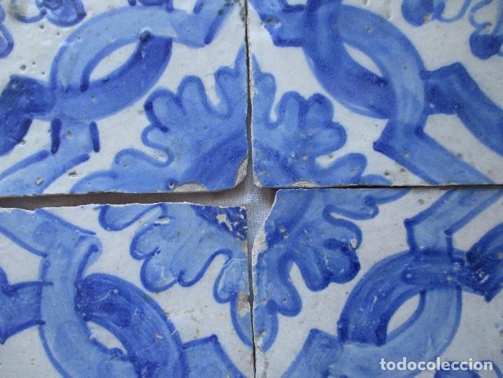 Antig&uuml;edades: Conjunto de 4 azulejos siglo XVIII - Foto 2