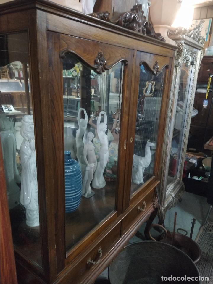 Antig&uuml;edades: VITRINA de MADERA casta&ntilde;o . ART DECO . - Foto 7