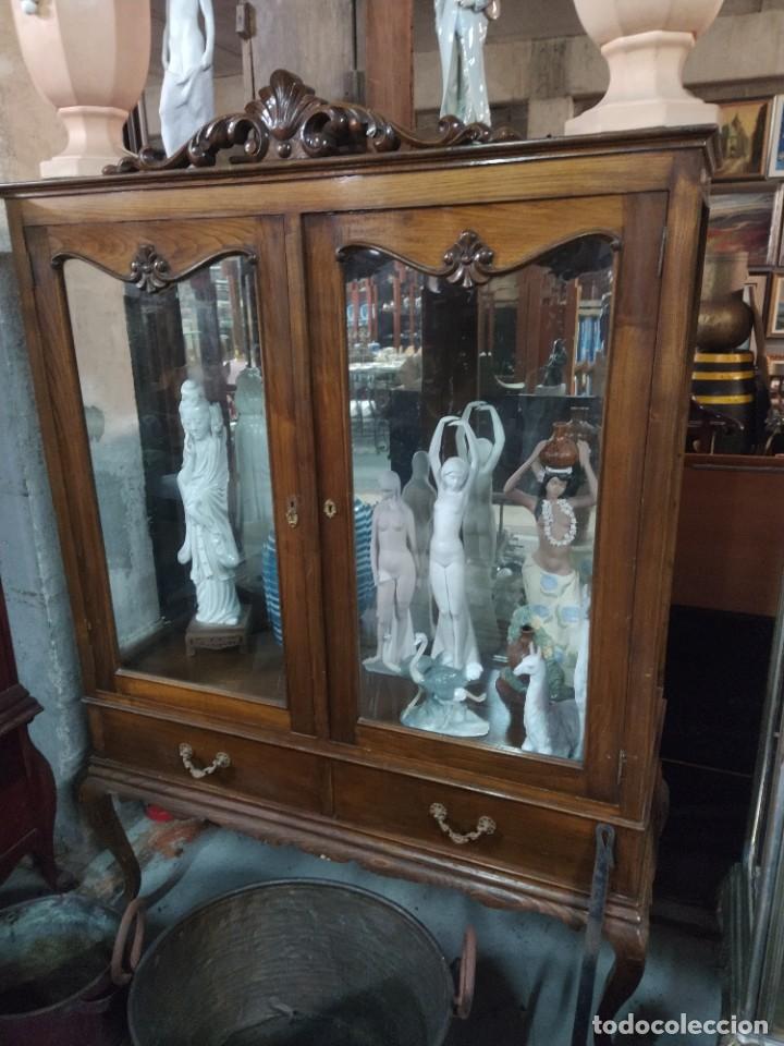 Antig&uuml;edades: VITRINA de MADERA casta&ntilde;o . ART DECO . - Foto 15