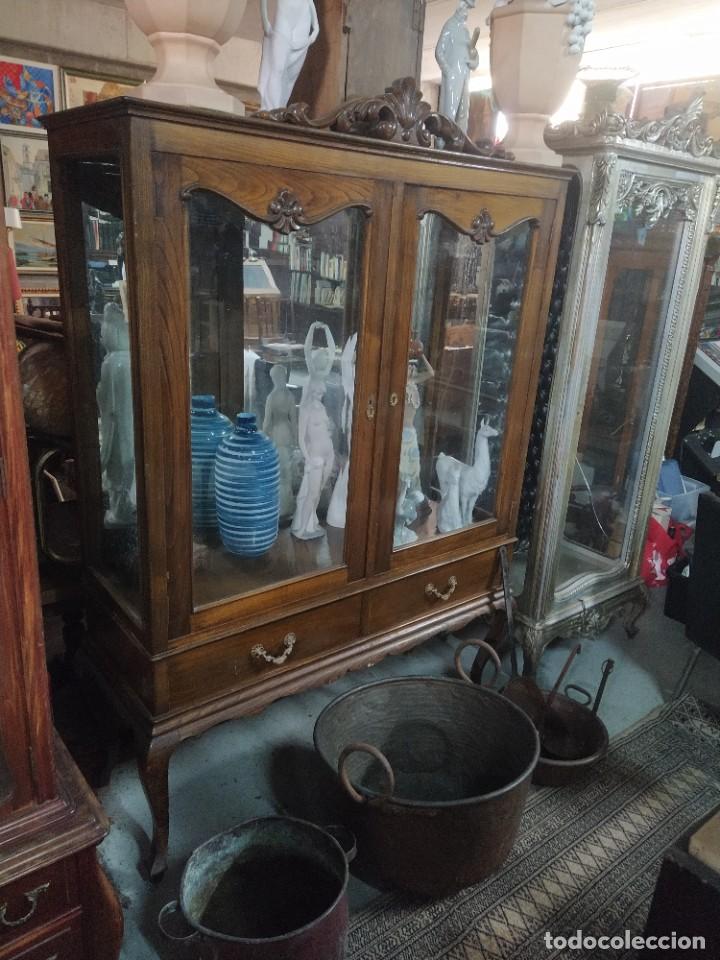 Antig&uuml;edades: VITRINA de MADERA casta&ntilde;o . ART DECO . - Foto 18