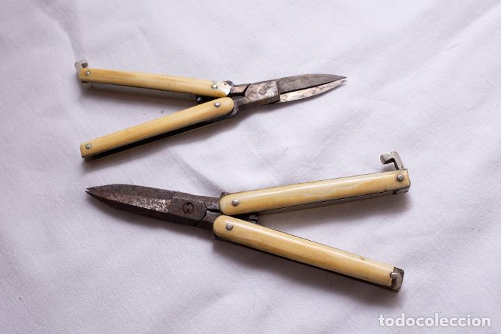 Antig&uuml;edades: Tijeras antiguas Marfil - Foto 2