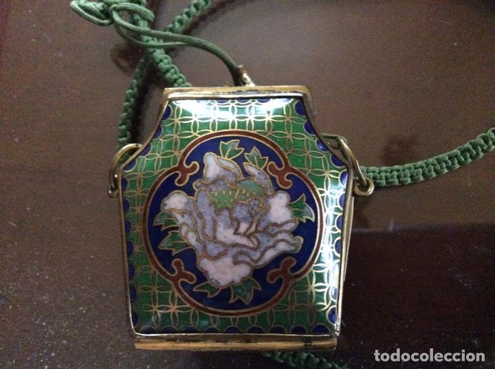Antig&uuml;edades: Monedero de esmalte 5cmx6cm - Foto 2