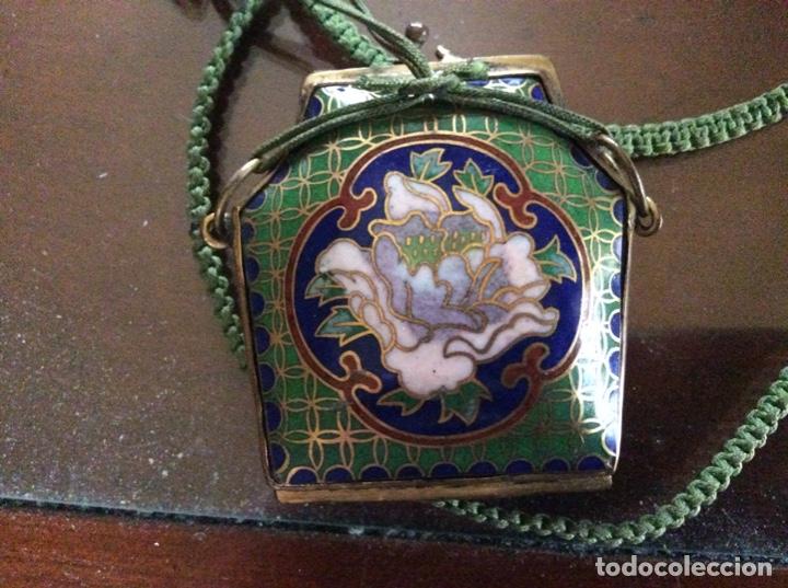 Antig&uuml;edades: Monedero de esmalte 5cmx6cm - Foto 3