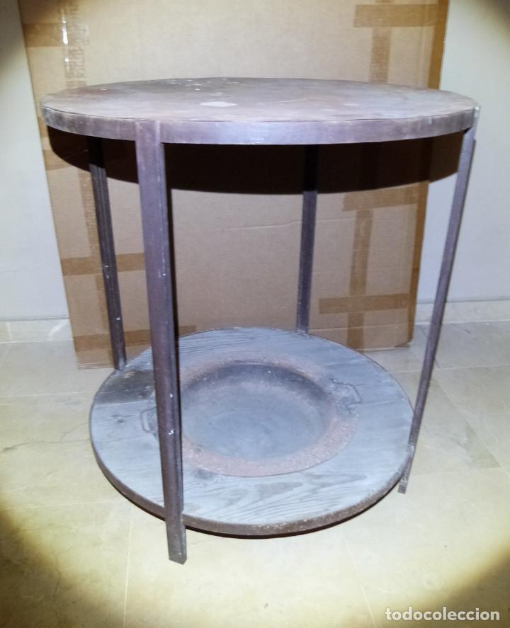 mesa camilla de hierro y madera con brasero sol - Acquista Tavoli antichi  su todocoleccion