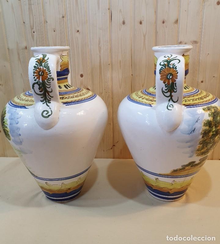 Antig&uuml;edades: - PAREJA DE CANTAROS TALAVERA - Foto 2