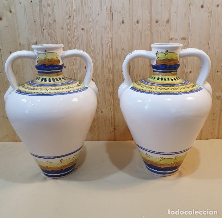 Antig&uuml;edades: - PAREJA DE CANTAROS TALAVERA - Foto 3