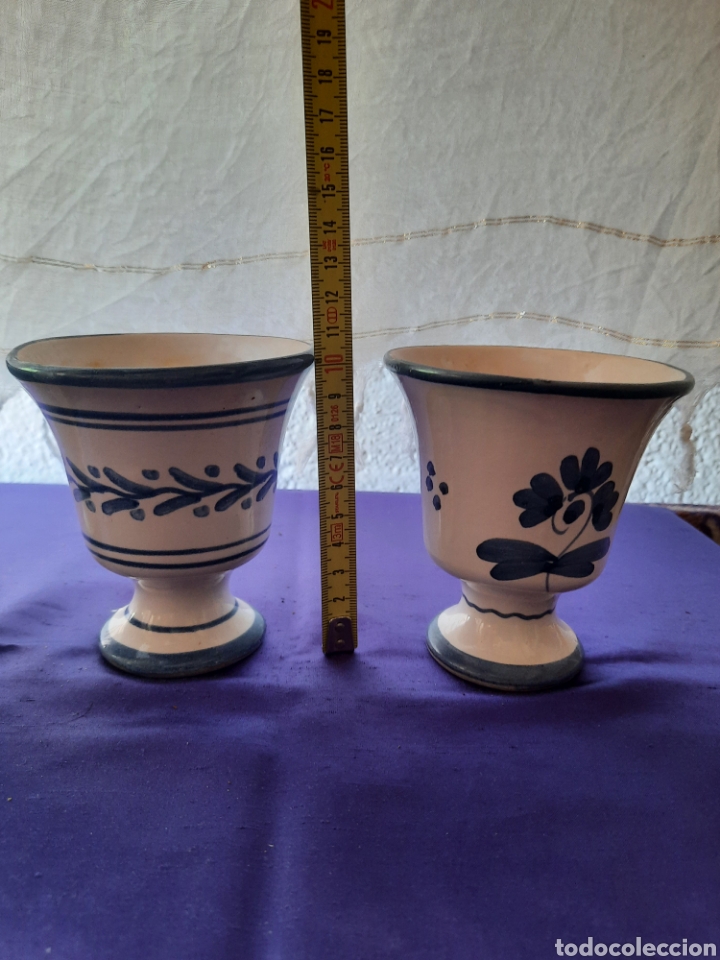 Antig&uuml;edades: Copas de ceramica decorativas picaflor - Foto 2