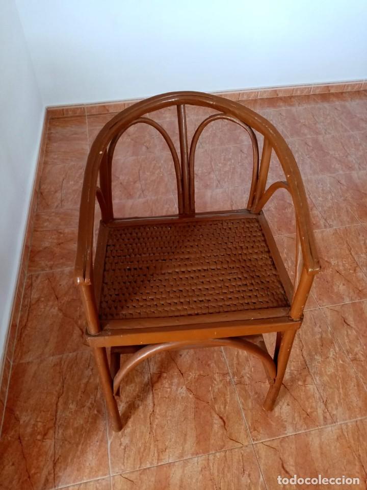 Antig&uuml;edades: SILLA ANTIGUA MADERA/MIMBRE - Foto 1