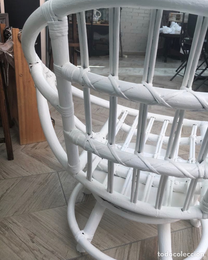Antig&uuml;edades: Sill&oacute;n bamb&uacute; giratorio dise&ntilde;o - Foto 4