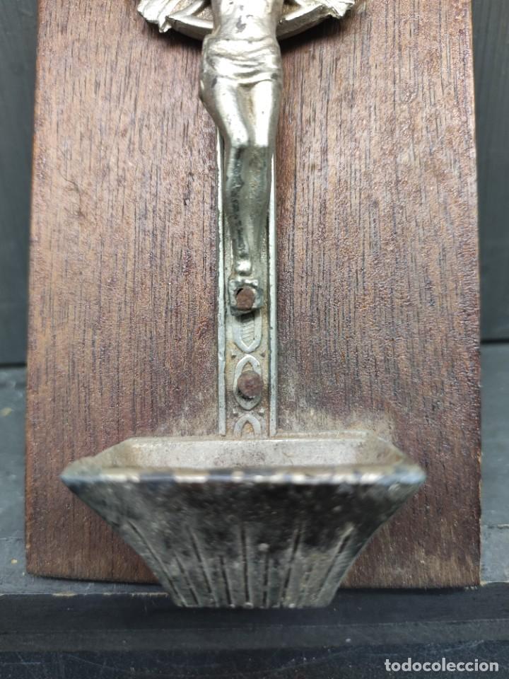 Antig&uuml;edades: Benditera metal y madera - Foto 3