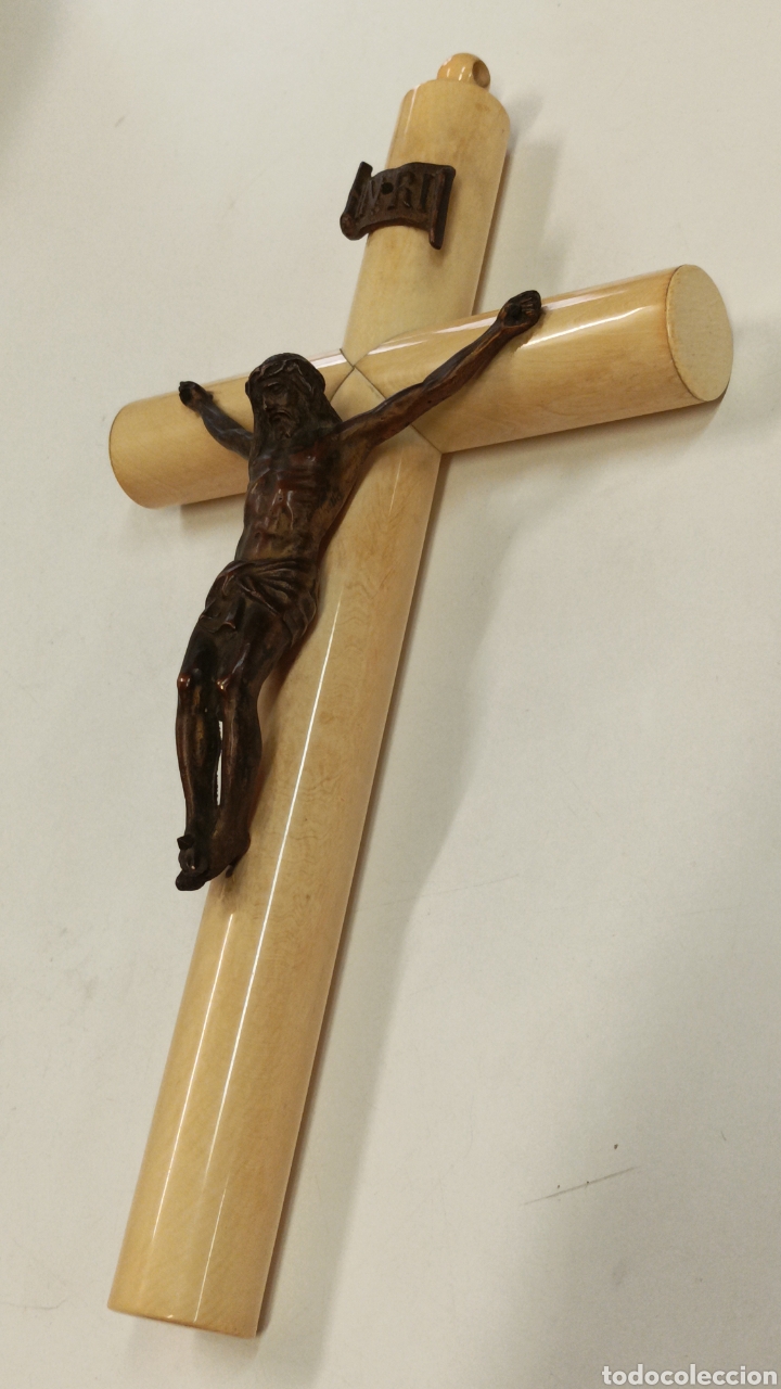 Antig&uuml;edades: Crucifijo Marfl 40cm - Foto 2
