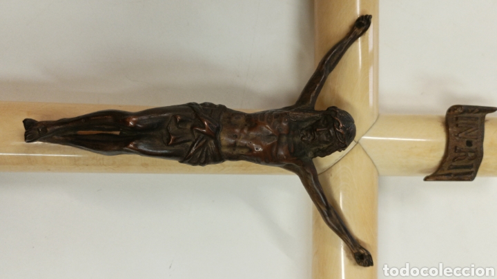 Antig&uuml;edades: Crucifijo Marfl 40cm - Foto 4