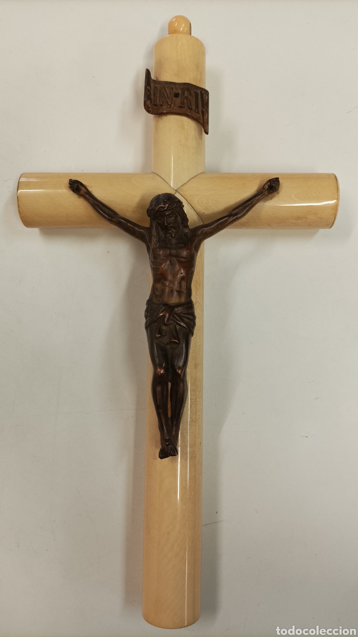 Antig&uuml;edades: Crucifijo Marfl 40cm - Foto 1