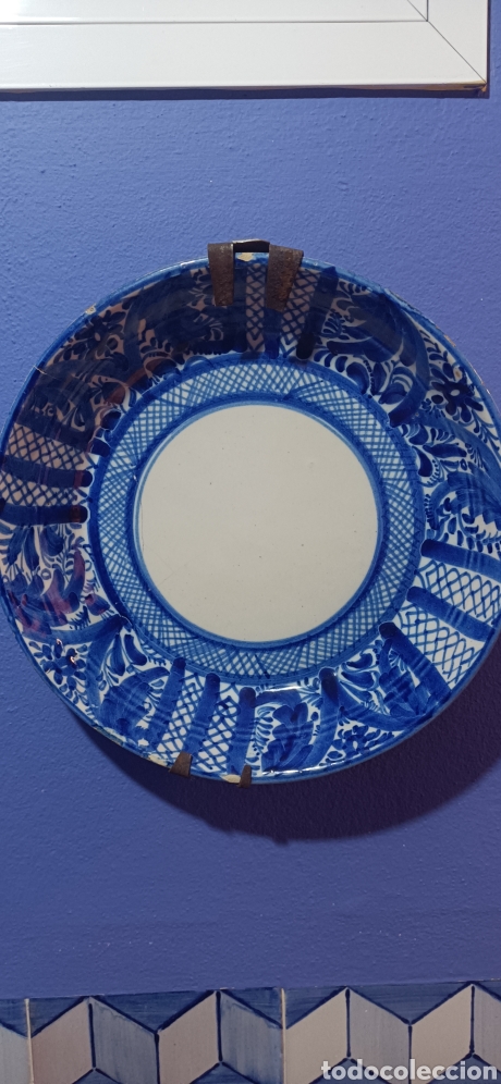Antig&uuml;edades: Antiguo plato Talavera - Foto 1