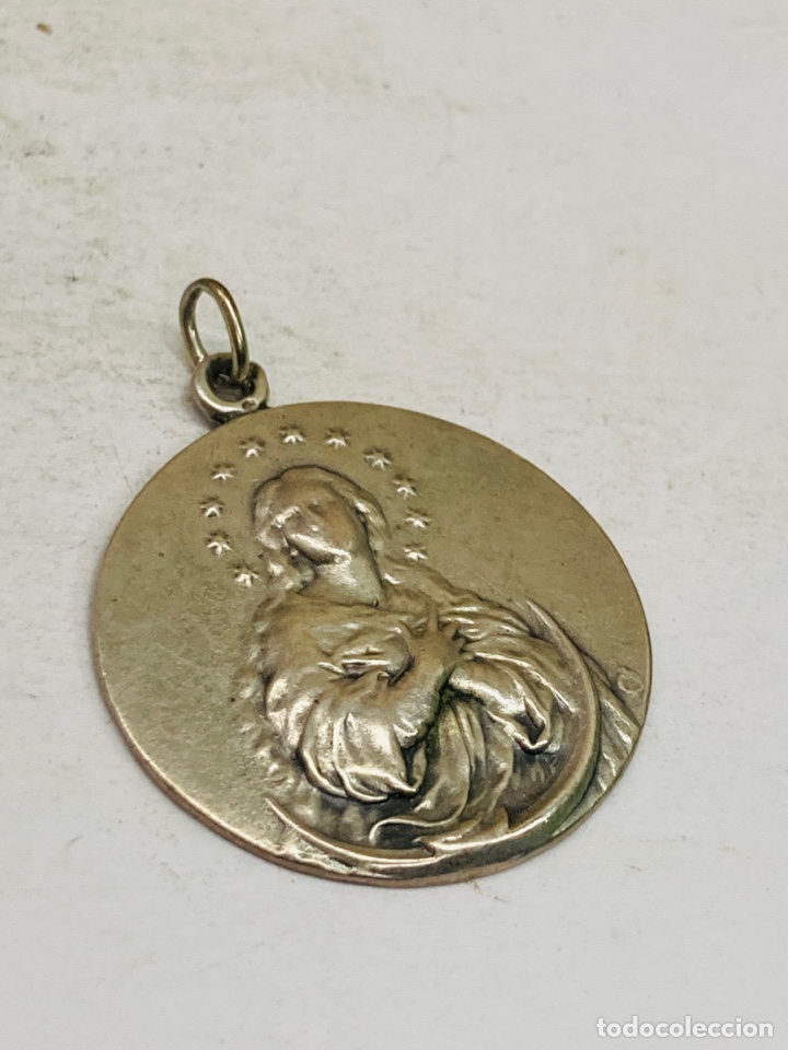Antig&uuml;edades: Medalla de plata religiosa - Foto 1