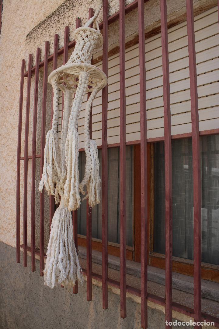 Antig&uuml;edades: macetero colgante de macram&eacute; - Foto 4