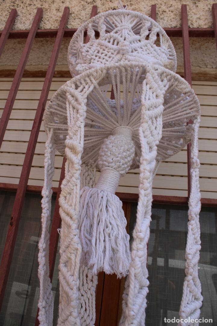 Antig&uuml;edades: macetero colgante de macram&eacute; - Foto 4