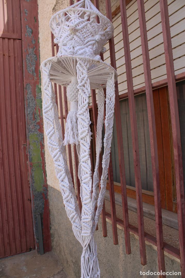 Antig&uuml;edades: macetero colgante de macram&eacute; - Foto 6