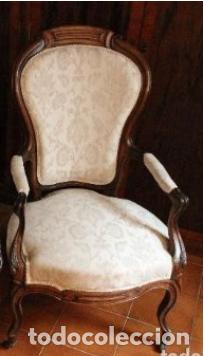 Antig&uuml;edades: Pareja de sillones isabelinos - Foto 1