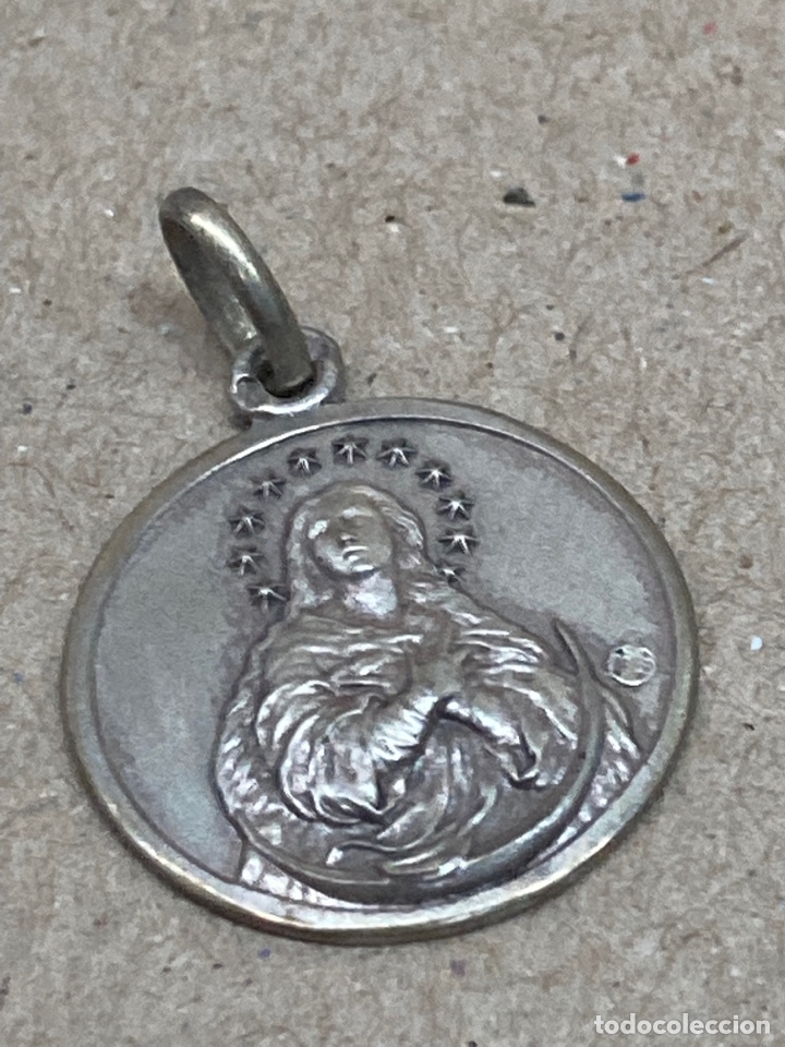 Antig&uuml;edades: Medalla de plata religiosa - Foto 1