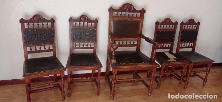 Antig&uuml;edades: SILLERIA DE DESPACHO ALFONSINA - Foto 1