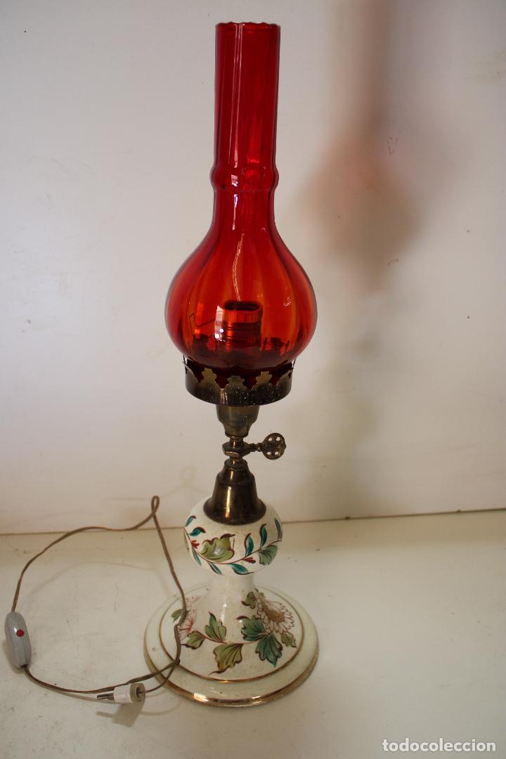 Antig&uuml;edades: lampara sobremesa quinqu&eacute; - Foto 1