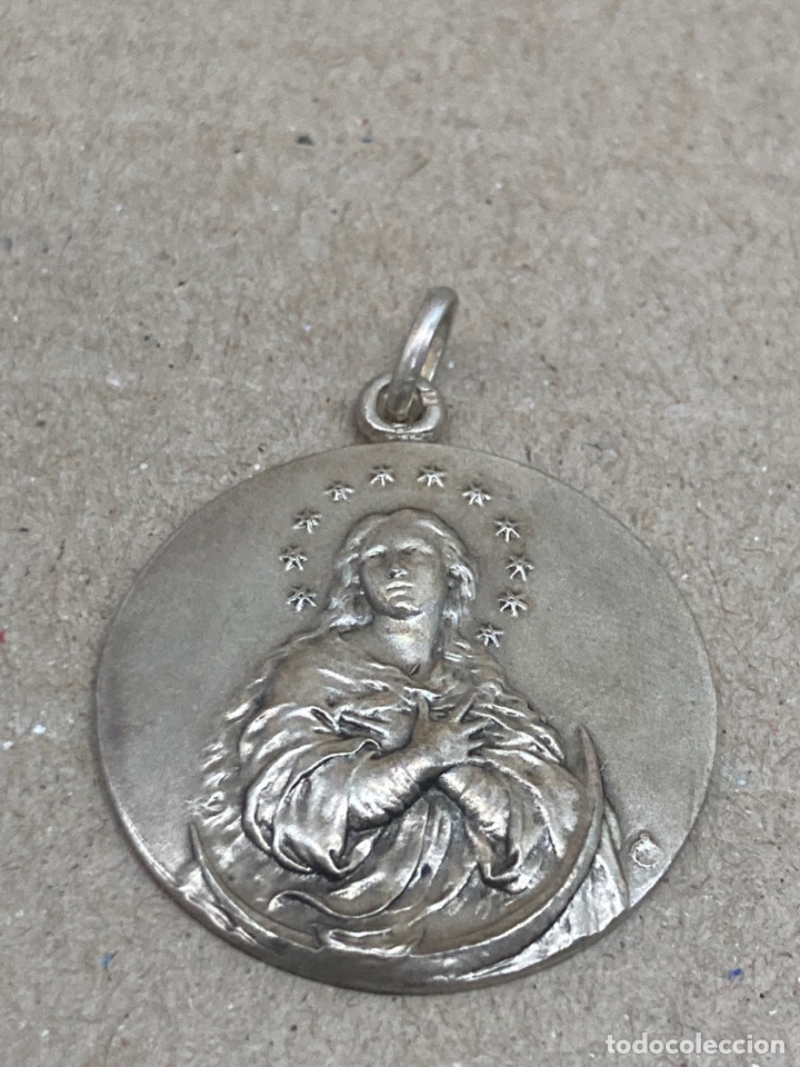 Antig&uuml;edades: Medalla de plata religiosa - Foto 1