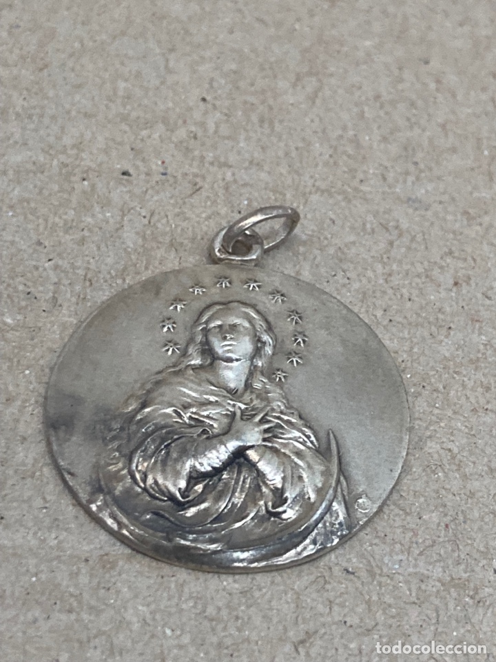 Antig&uuml;edades: Medalla de plata religiosa - Foto 1