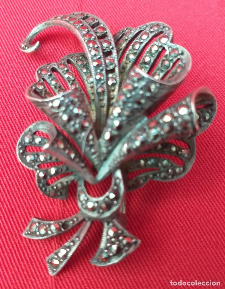 Antig&uuml;edades: BROCHE DE PLATA CON PEDRER&Iacute;A - Foto 3