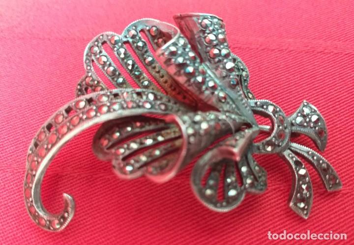 Antig&uuml;edades: BROCHE DE PLATA CON PEDRER&Iacute;A - Foto 4